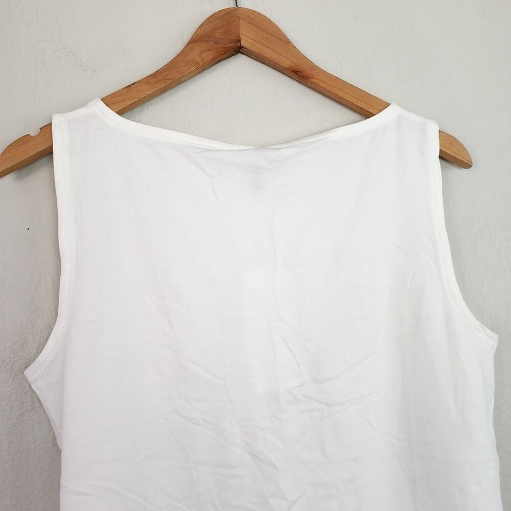 NWT Eileen Fisher White Tencel Stretch Sleeveless Tank Top Layering Shell Medium - Picture 12 of 13